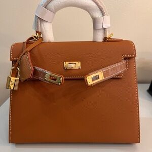 Epsom Genuine Leather handbag 25cm